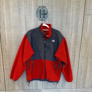 The North Face Fleece Jacket Men’s Large Grey/Red